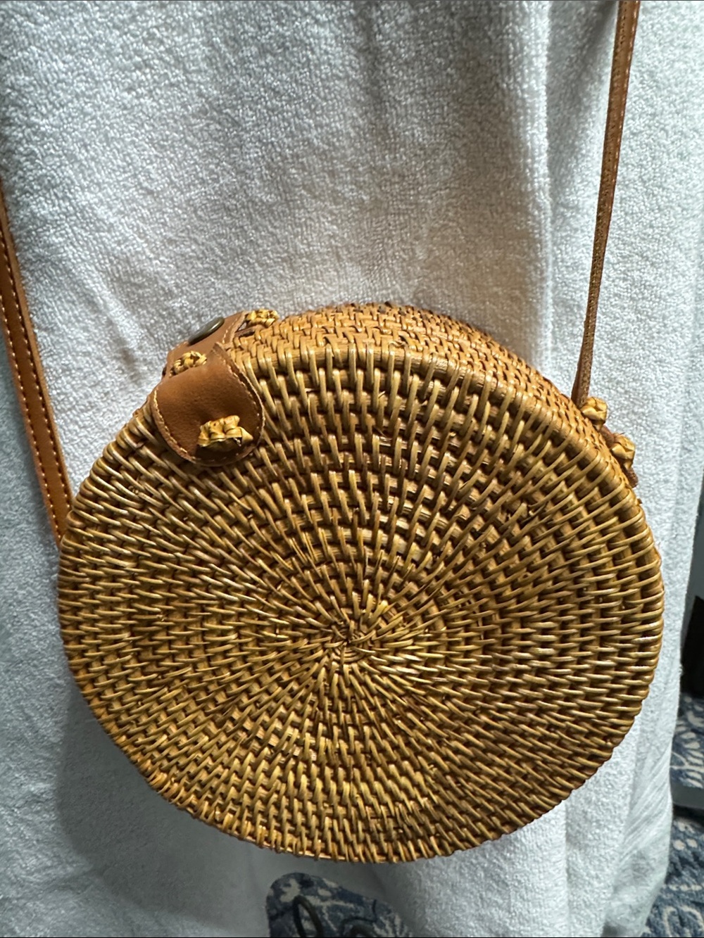 Novum Craft Round Rattan cross body bag